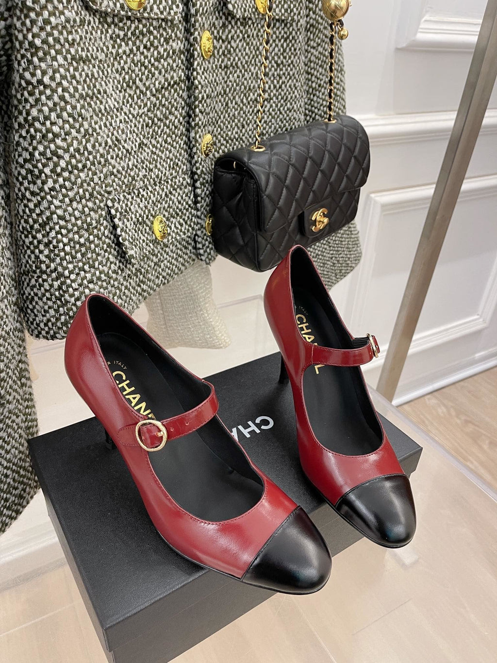 Chanel Open Shoes Red