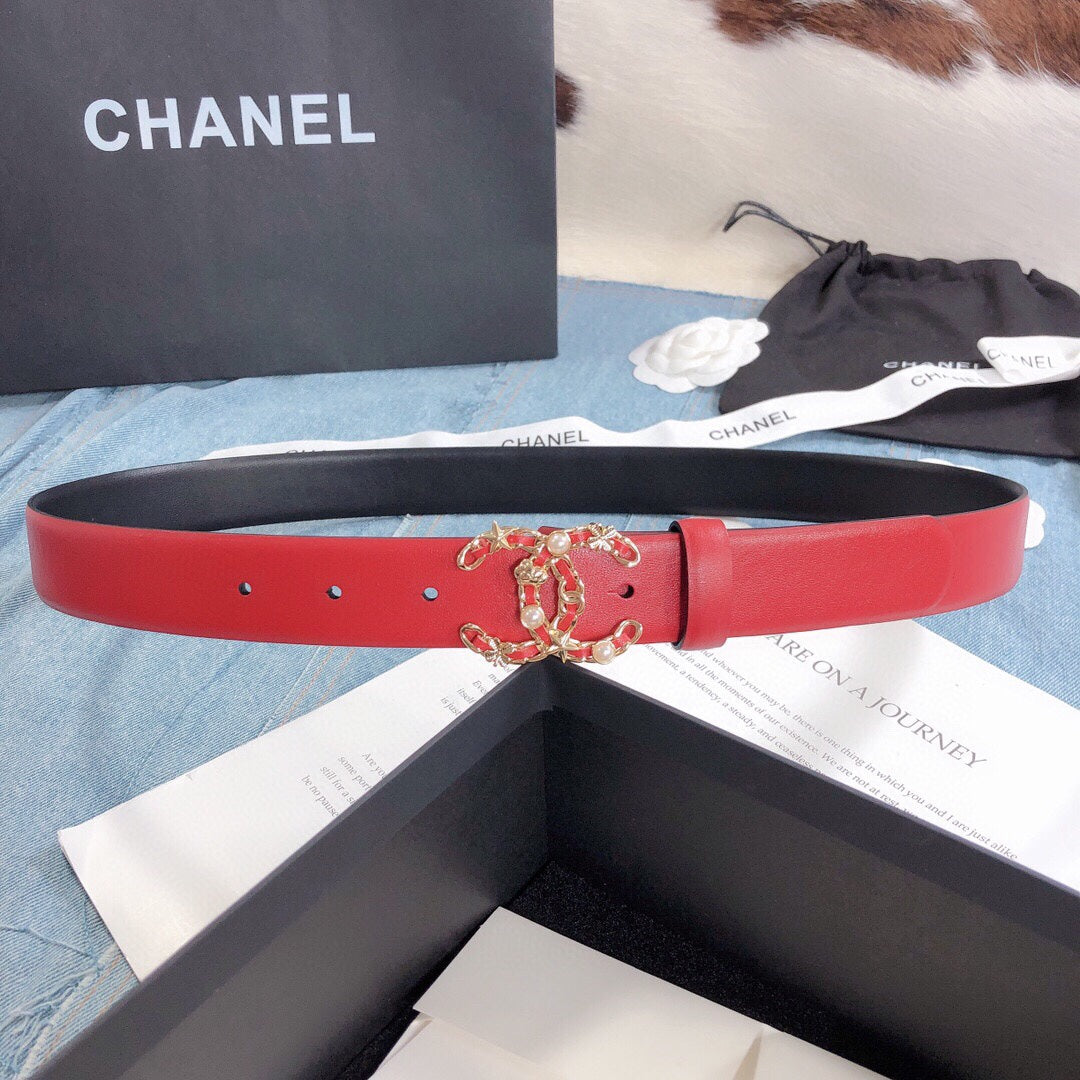 Chanel Belt With Double C Buckle