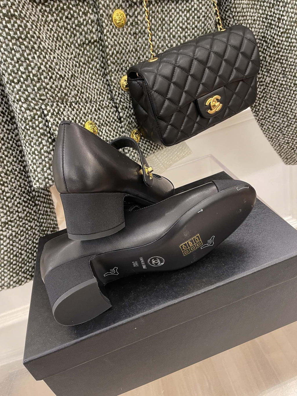 Chanel Sling Back 1.7 Inches Black