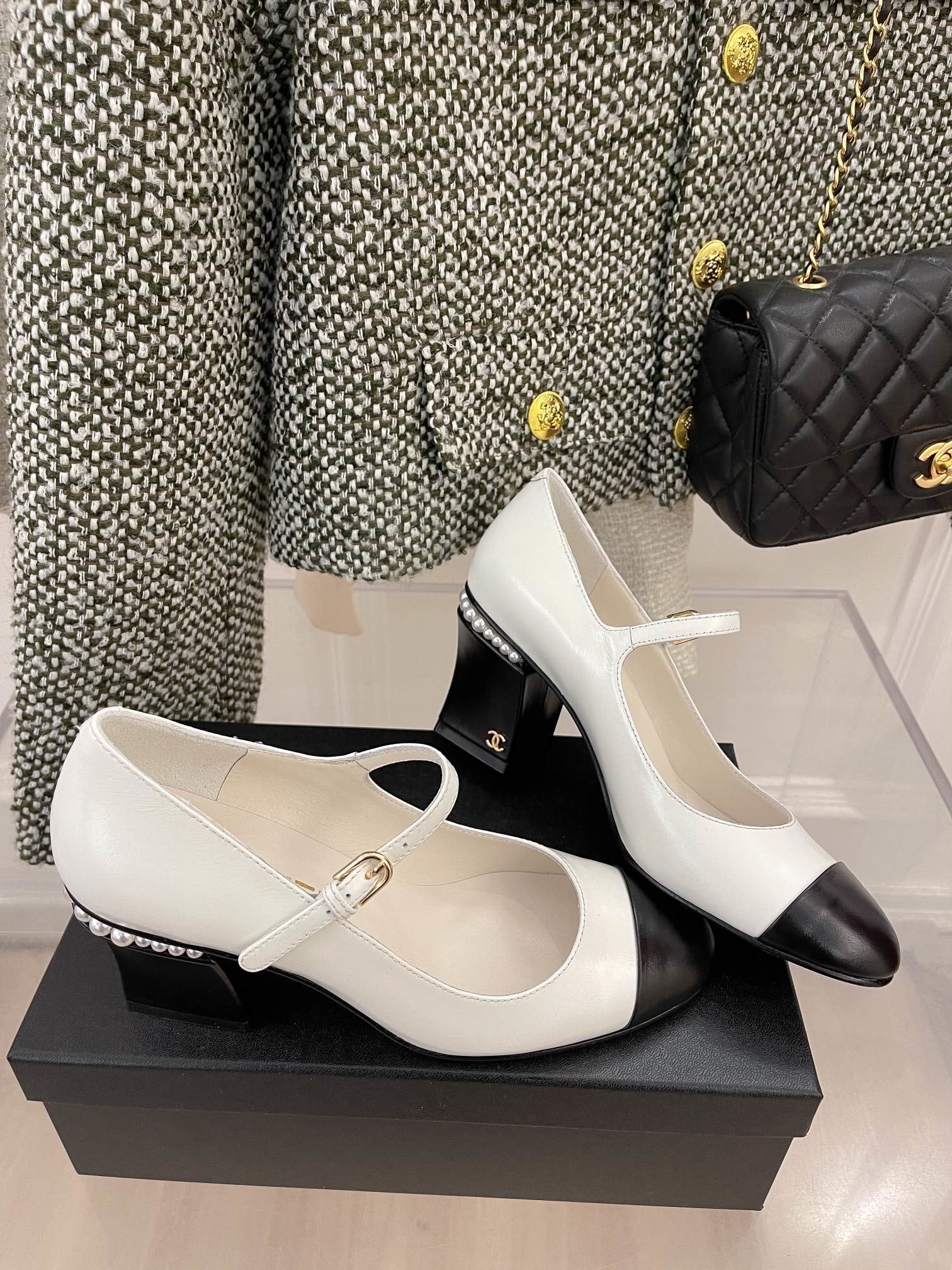 Chanel Open Shoes White