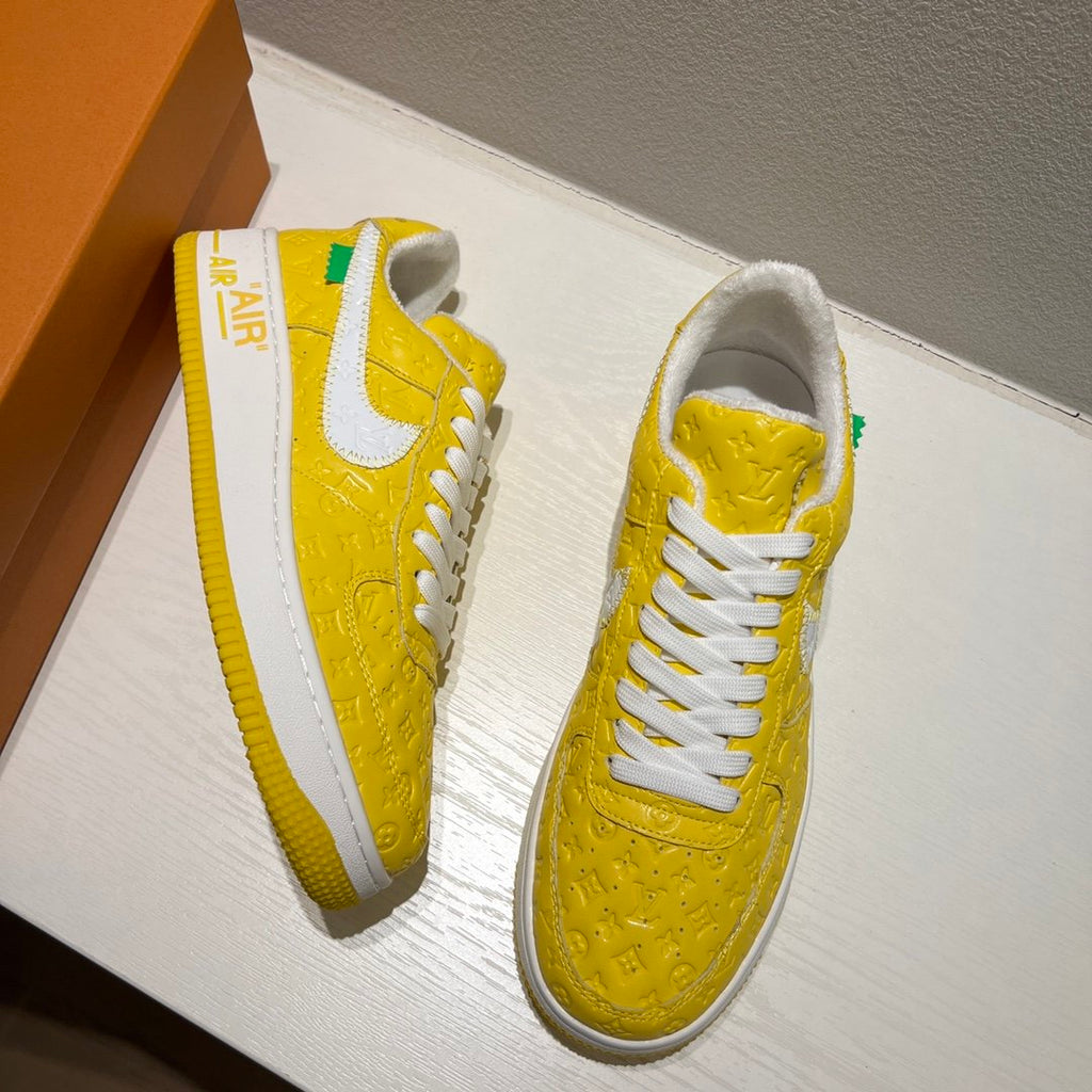 Louis Vuitton x Off-White x Nike Air Force 1 Yellow