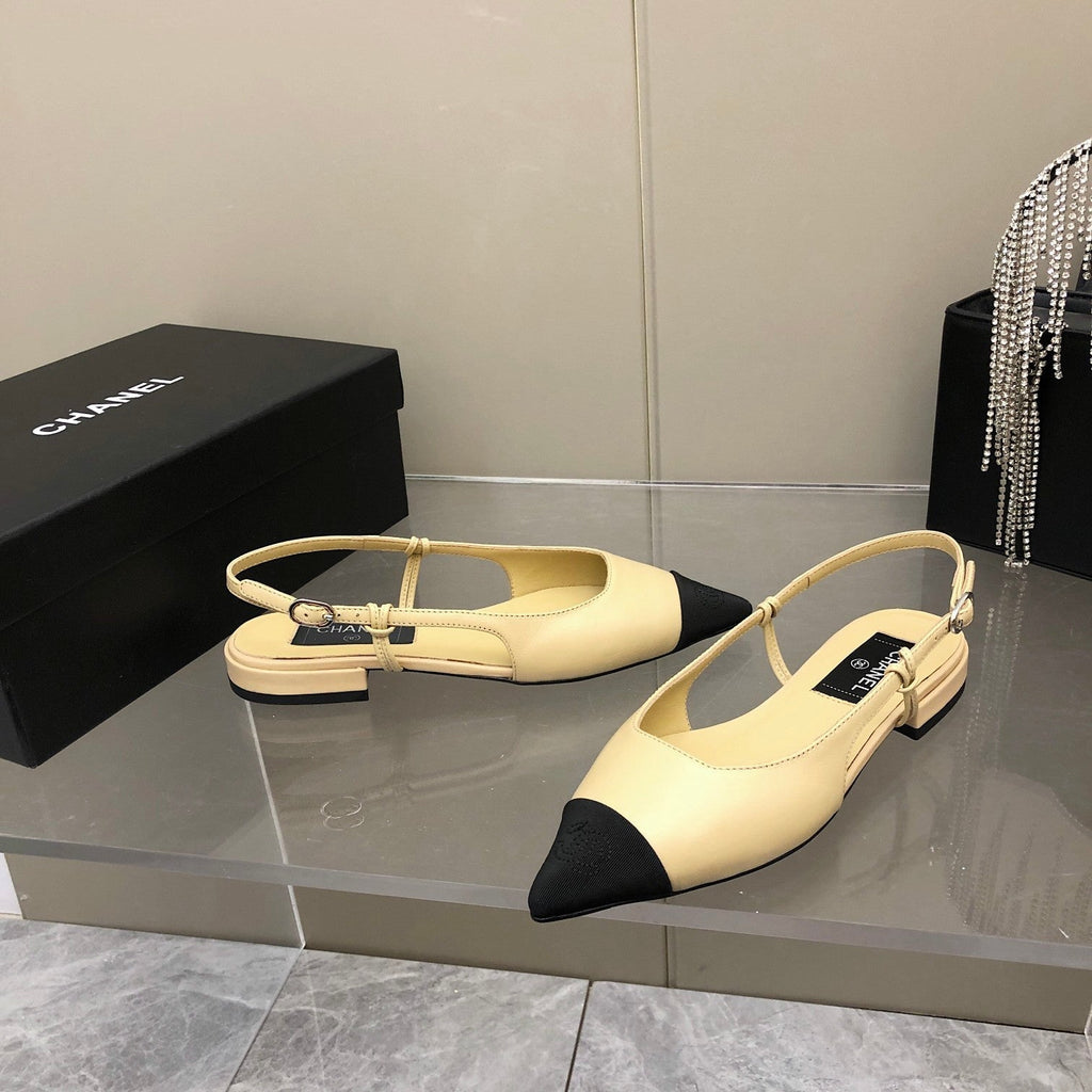 Chanel Sling Back Beige