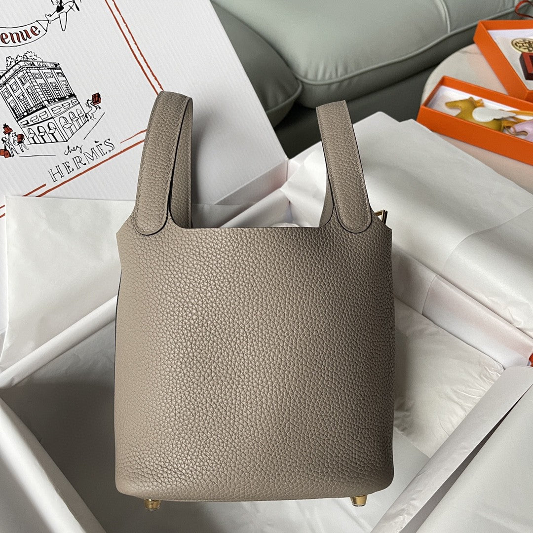 Hermes Picotin Lock 18 Bag Greige