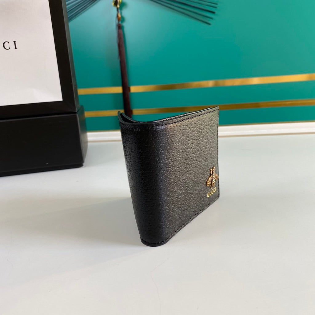 Gucci Bee Logo Black Wallet 11cm