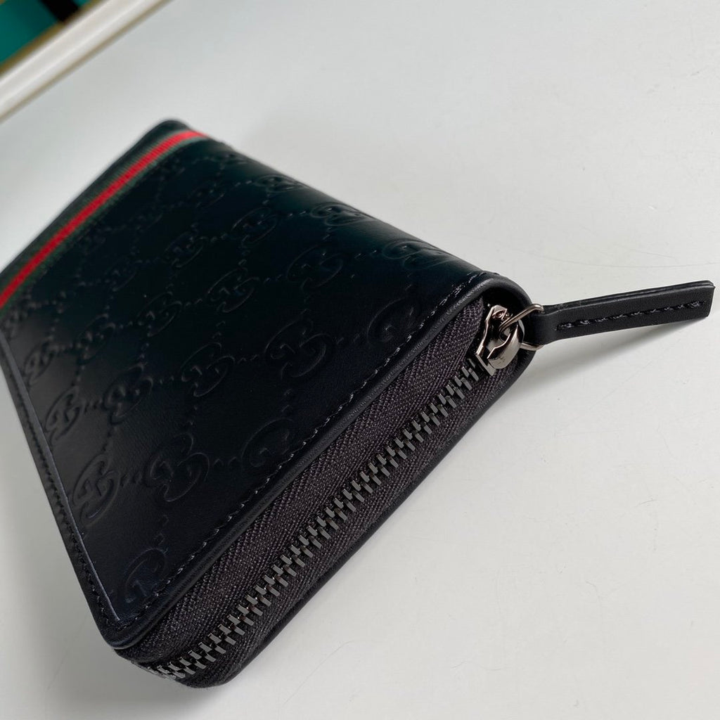 Gucci Black Zip Around Wallet 19cm