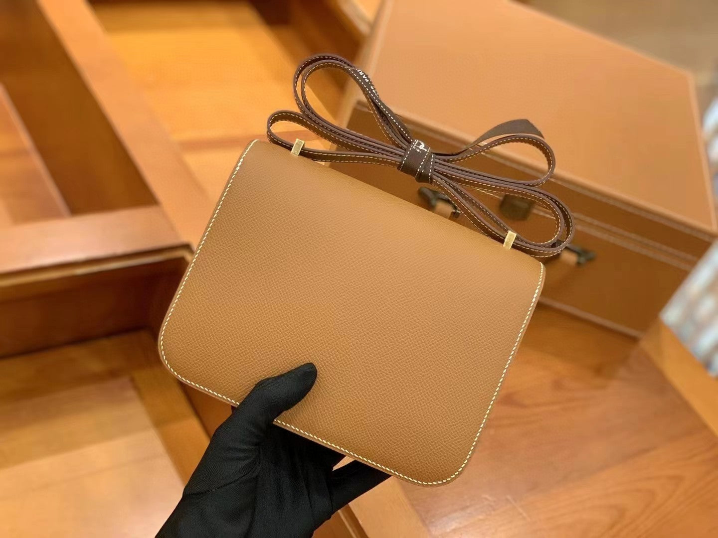 Hermes Constance Shoulder Bag 23cm Brown