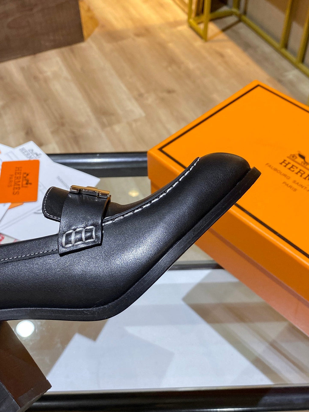 Hermes Elysee Pump Black
