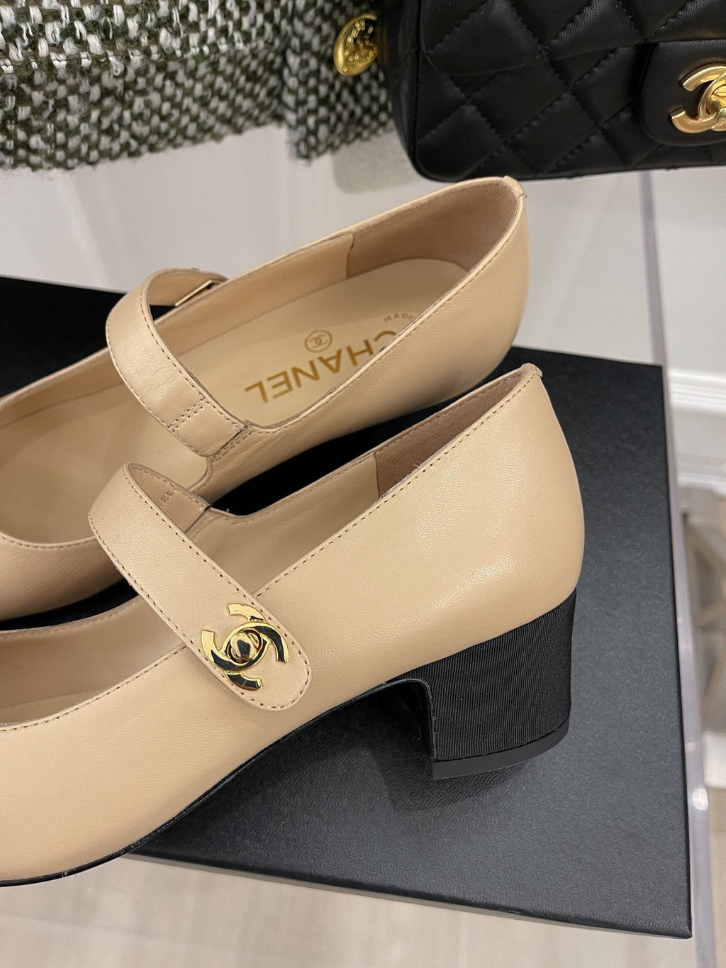 Chanel Sling Back 1.7 Inches Beige