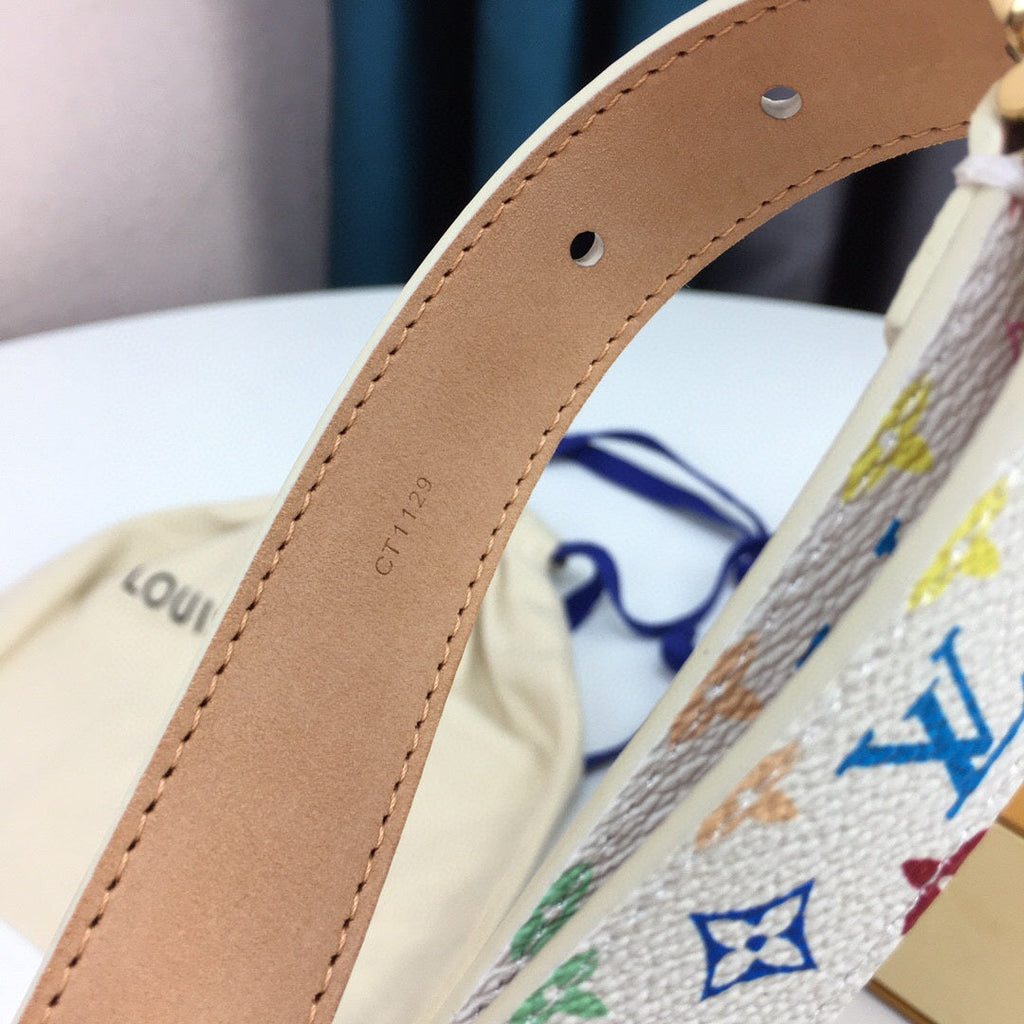 Louis Vuitton Mini Belt White