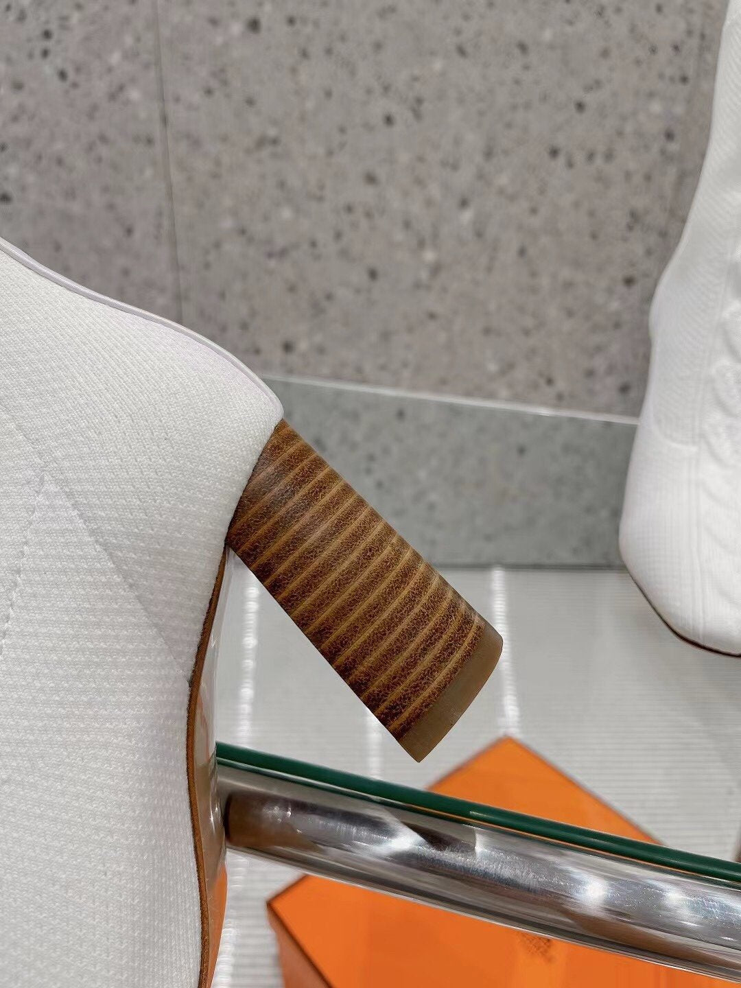 Hermes Volver 90 Ankle Boot White