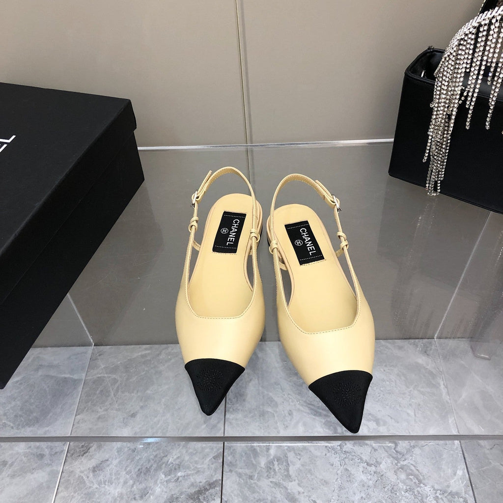 Chanel Sling Back Beige
