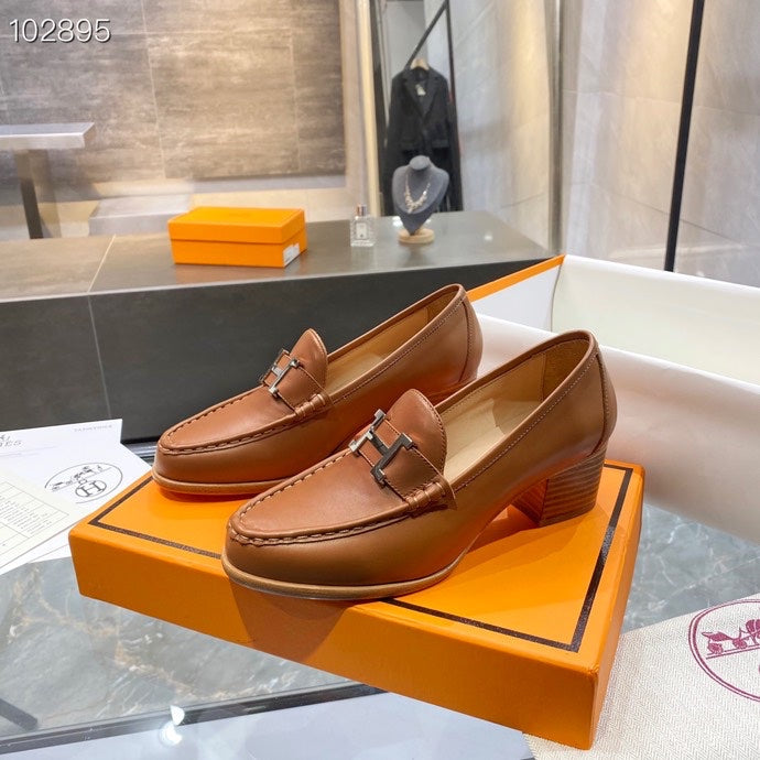Hermes Elysee Pump Brown