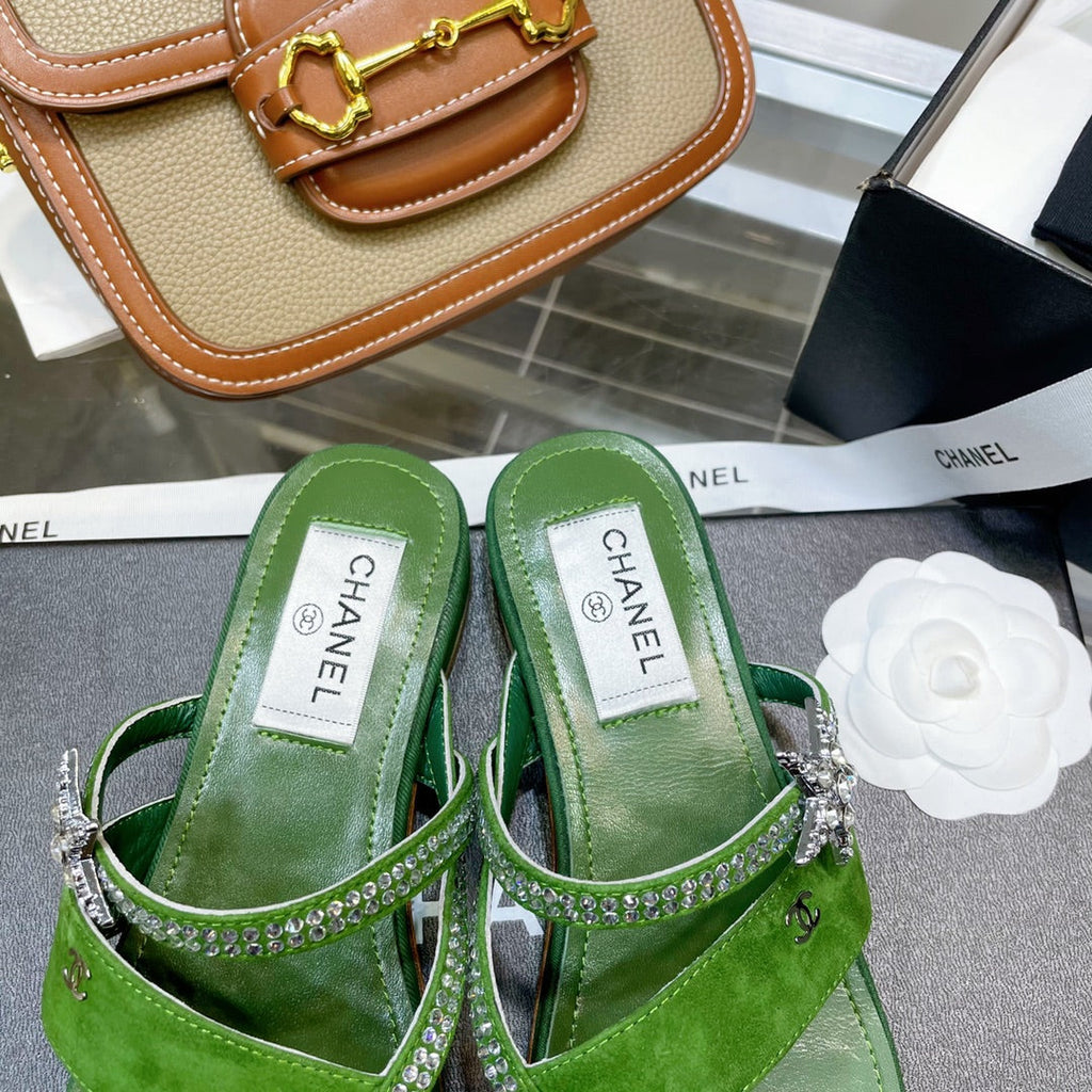 Chanel Sandals Green