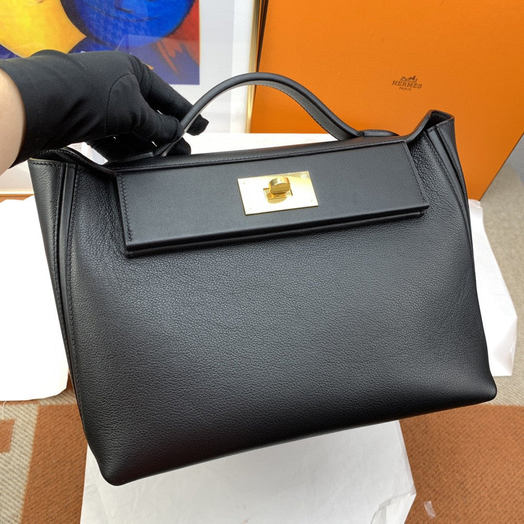 Hermes 24 24 29cm Noir Black Clémence Black