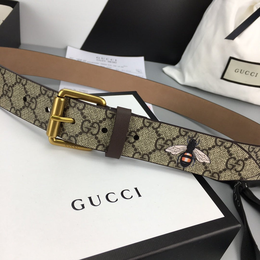 Gucci Belt With Square Buckle Brown