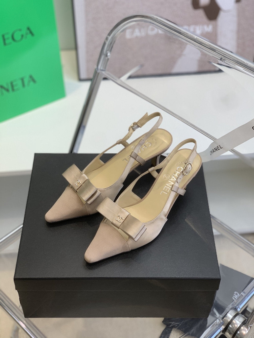 Chanel Sling Back Beige