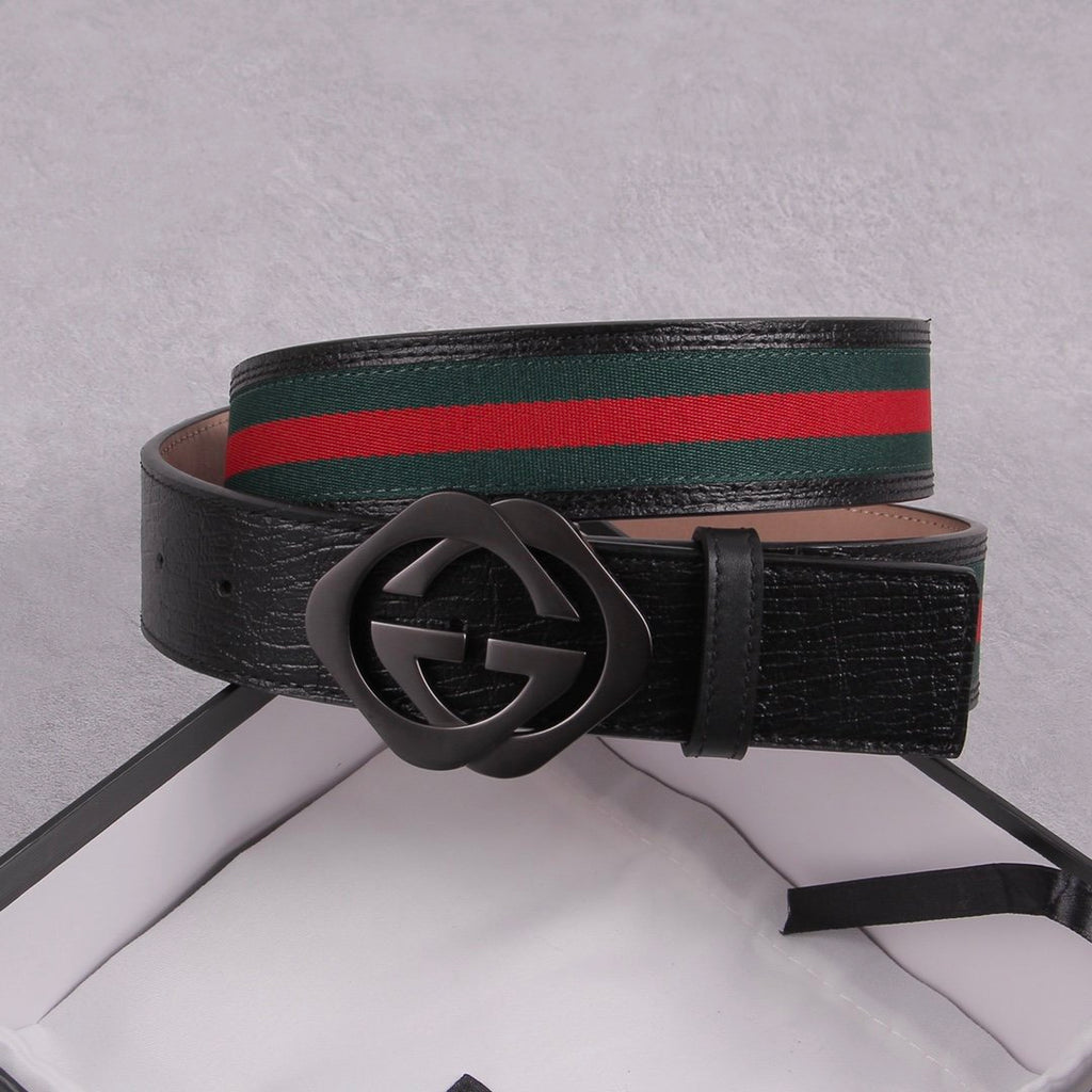 Gucci Belt With Double G Buckle Black