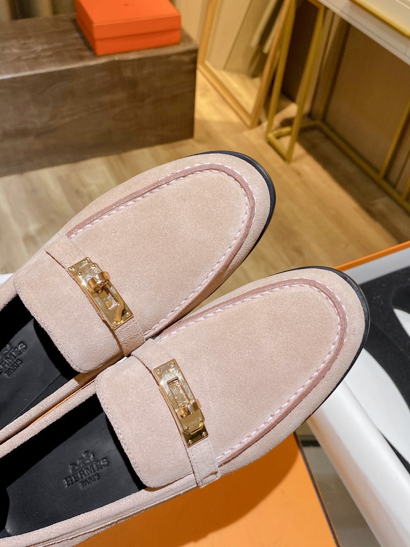 Hermes Destin Loafer Cream