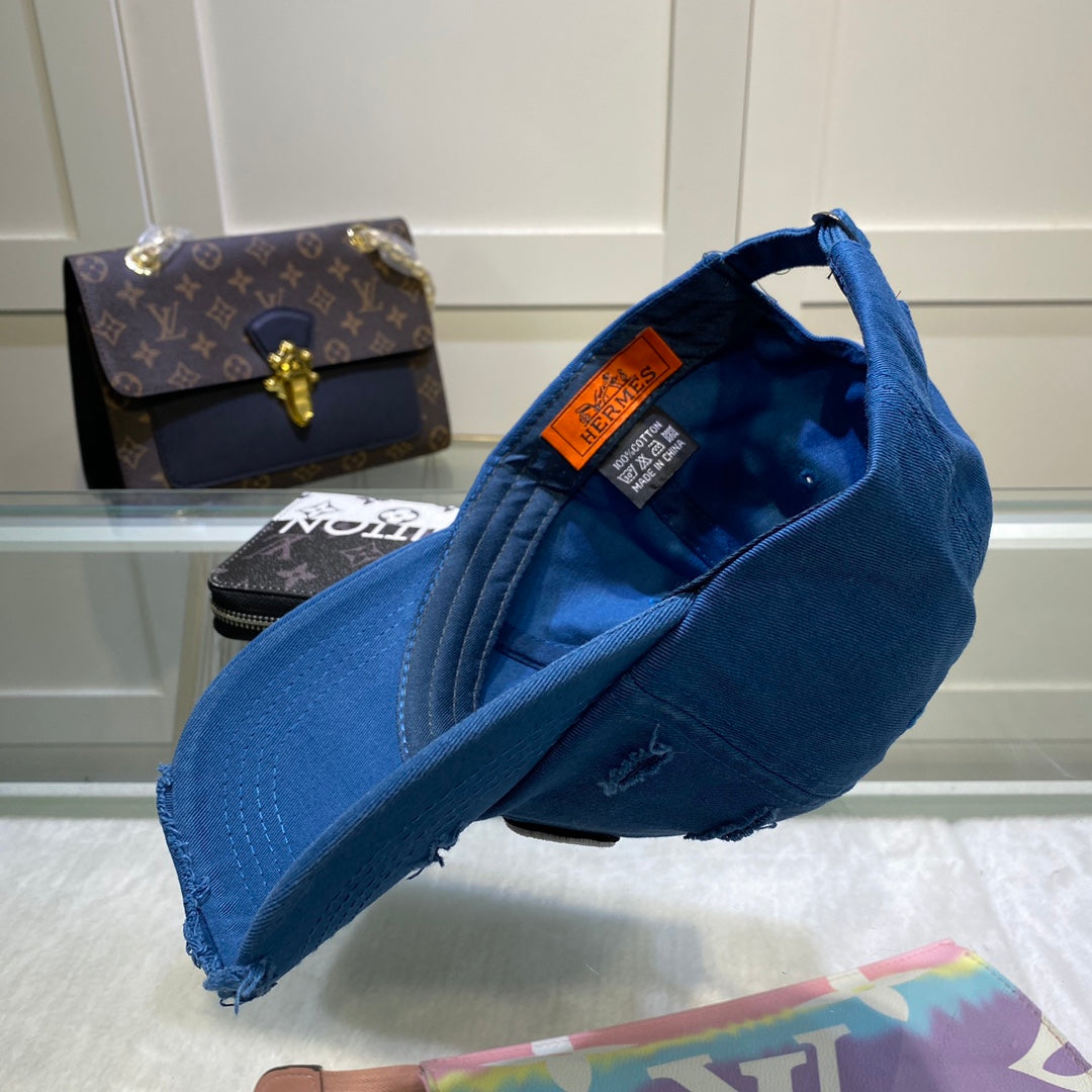 Hermes Davis H Primavera Cap Blue