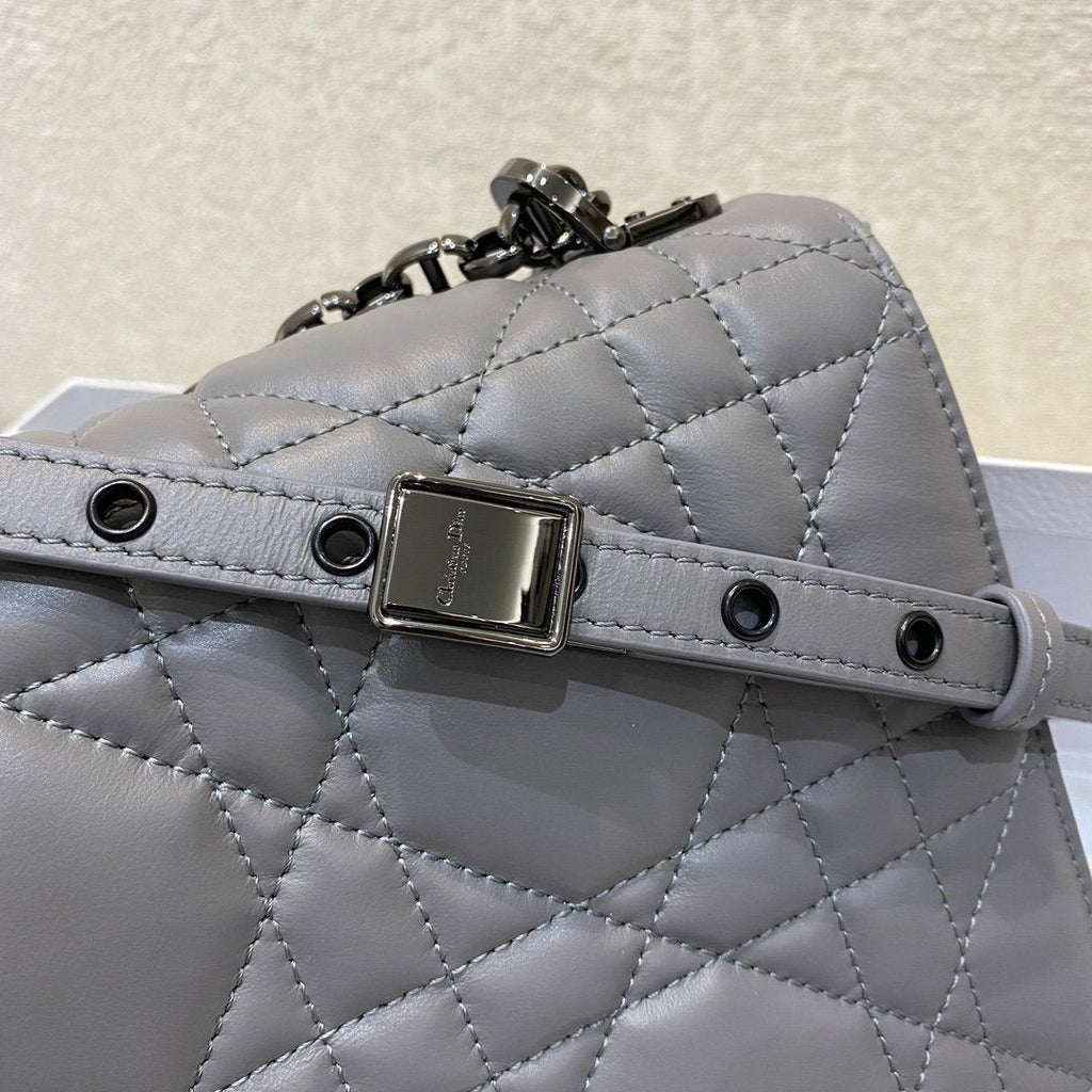 Christian Dior Large Caro Bag 28cm Dark Grey