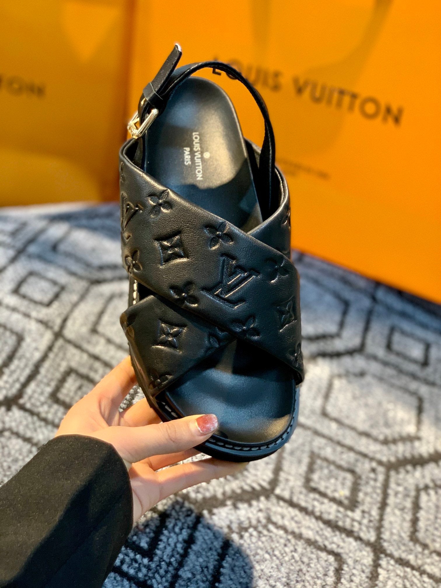 Louis Vuitton Paseo FlatComfort Sandal Black