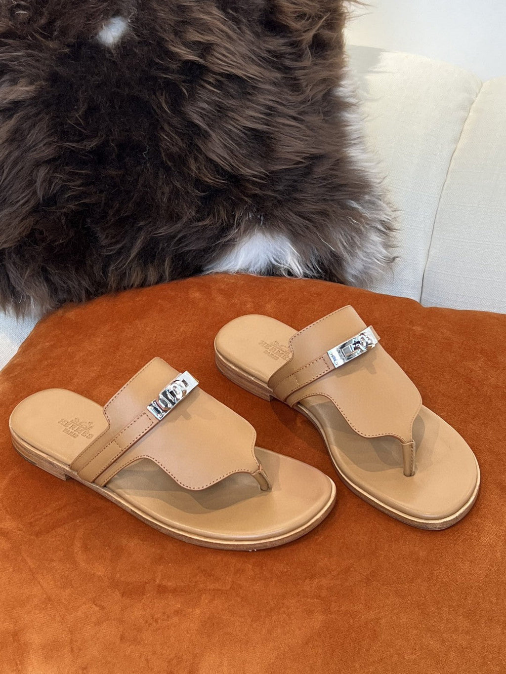Hermes Elixir Neo Sandal Brown