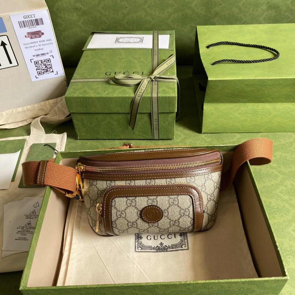 Gucci Belt Bag With Interlocking G 24cm Brown