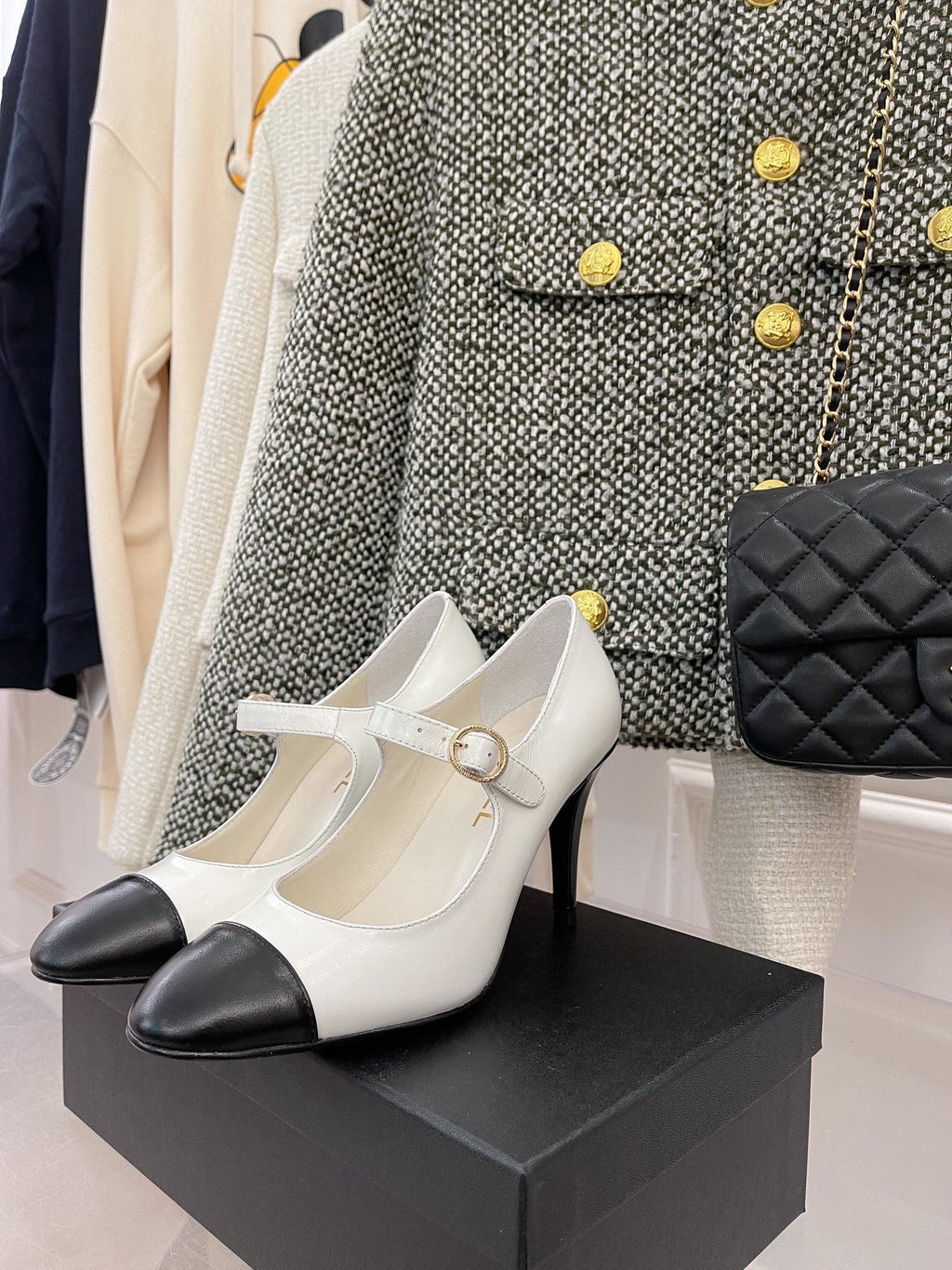 Chanel Open Shoes White