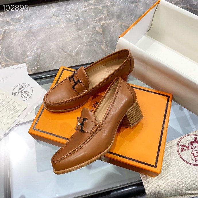 Hermes Elysee Pump Brown