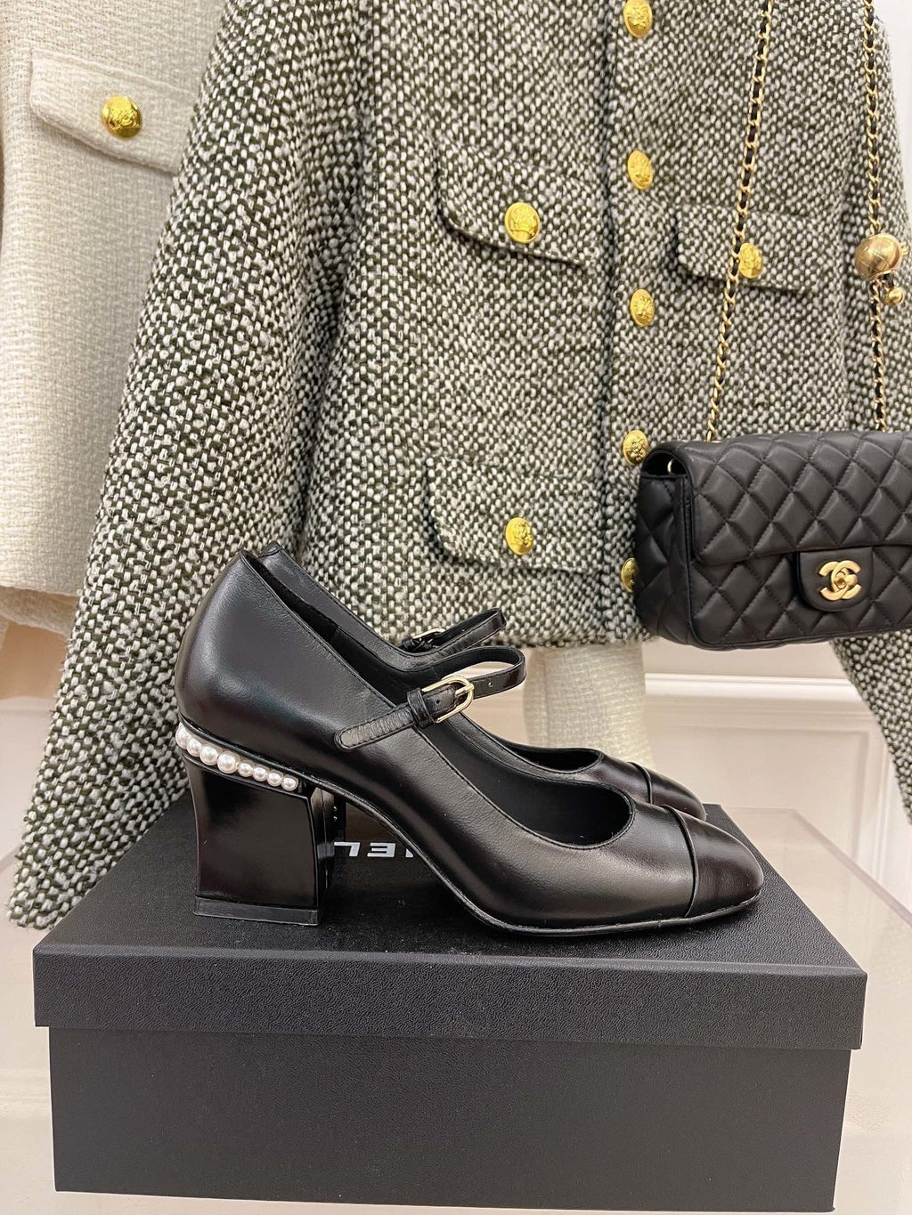 Chanel Open Shoes Black