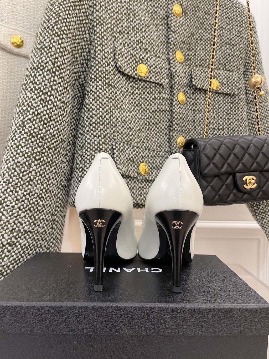 Chanel Open Shoes White