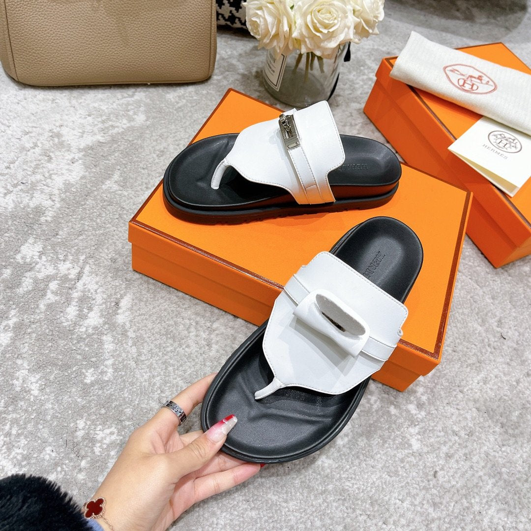 Hermes Elixir Sandal White