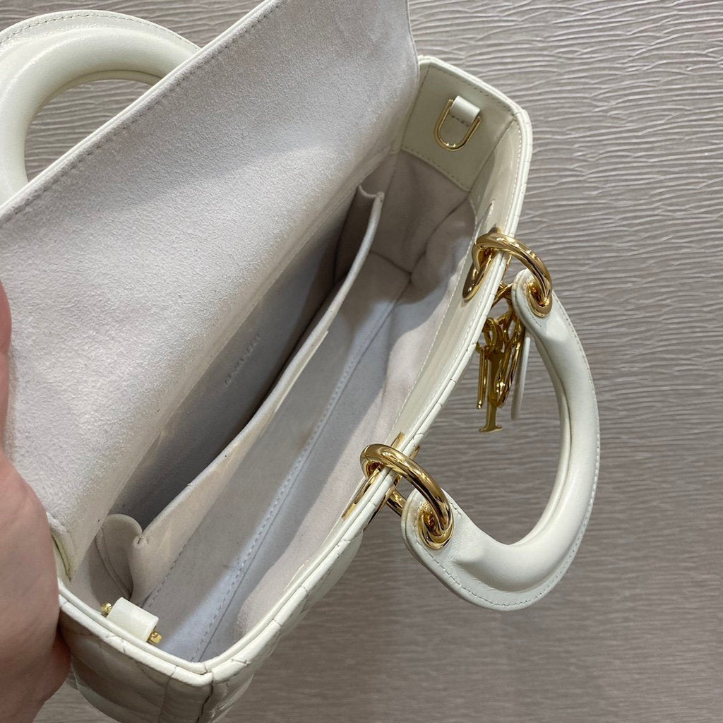 Christian Dior Lady D-Joy Bag 26cm White