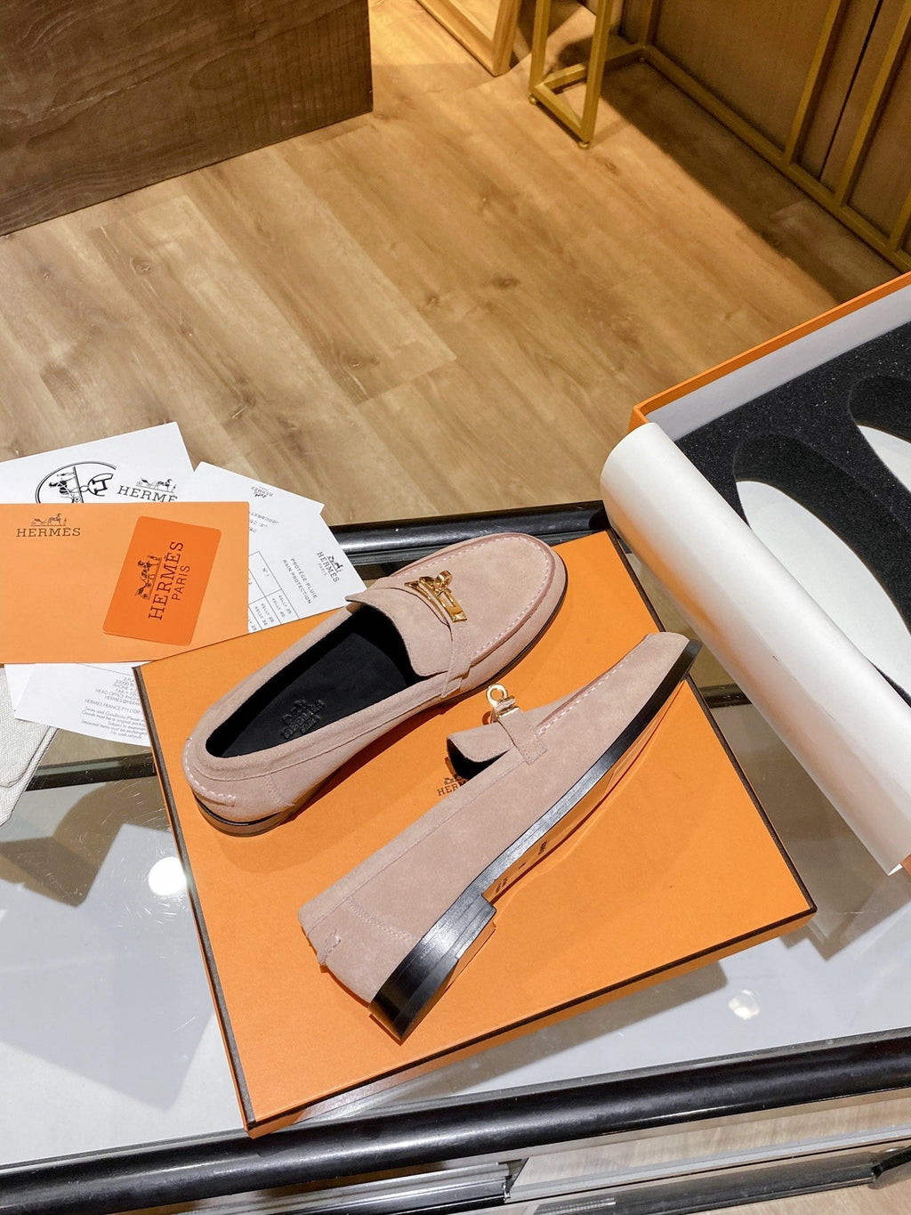 Hermes Destin Loafer Cream