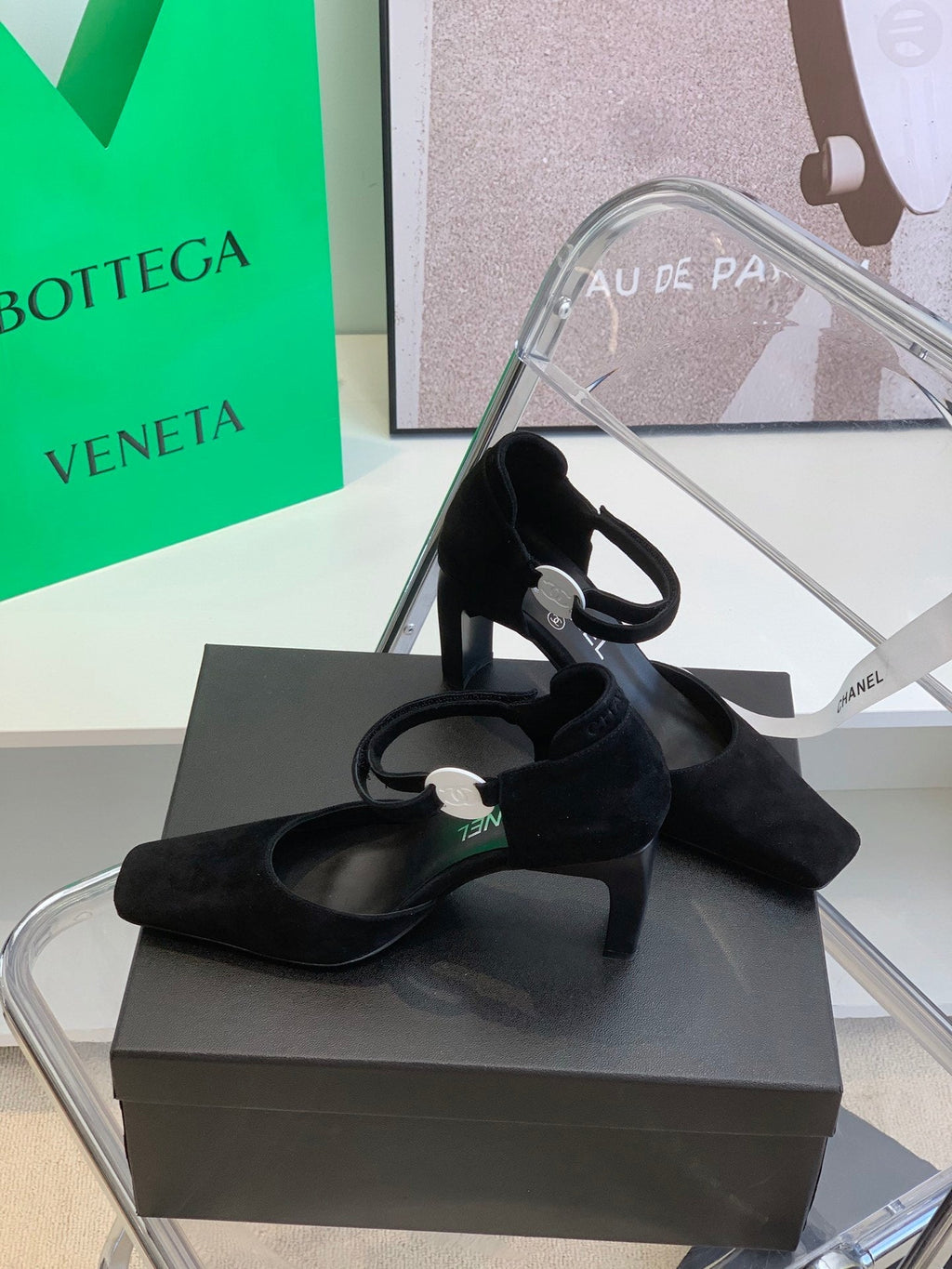 Chanel Sling Back Black
