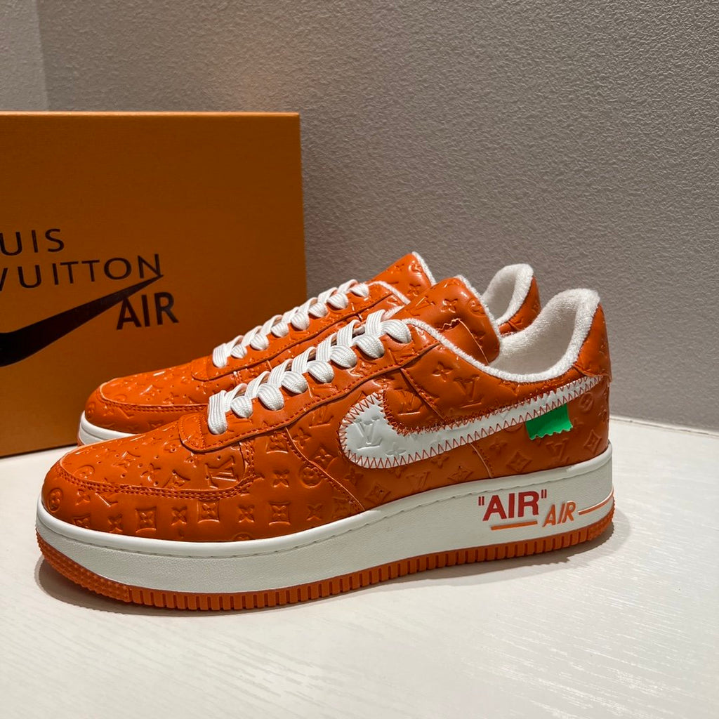 Louis Vuitton x Off-White x Nike Air Force 1 Orange
