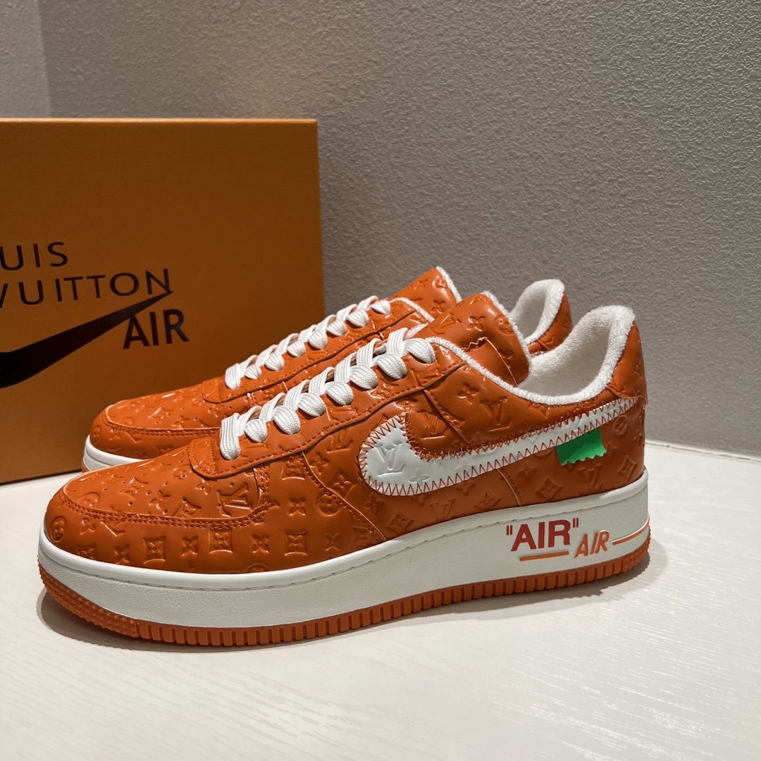 Louis Vuitton x Off-White x Nike Air Force 1 Orange