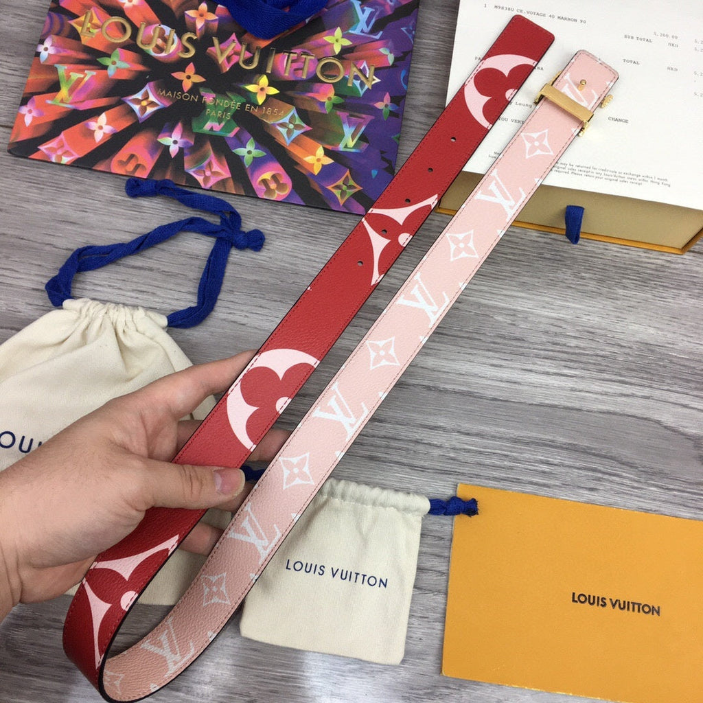 Louis Vuitton Iconic Reversible Belt Red