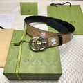Gucci Belt With Double G Buckle Doreamon Brown