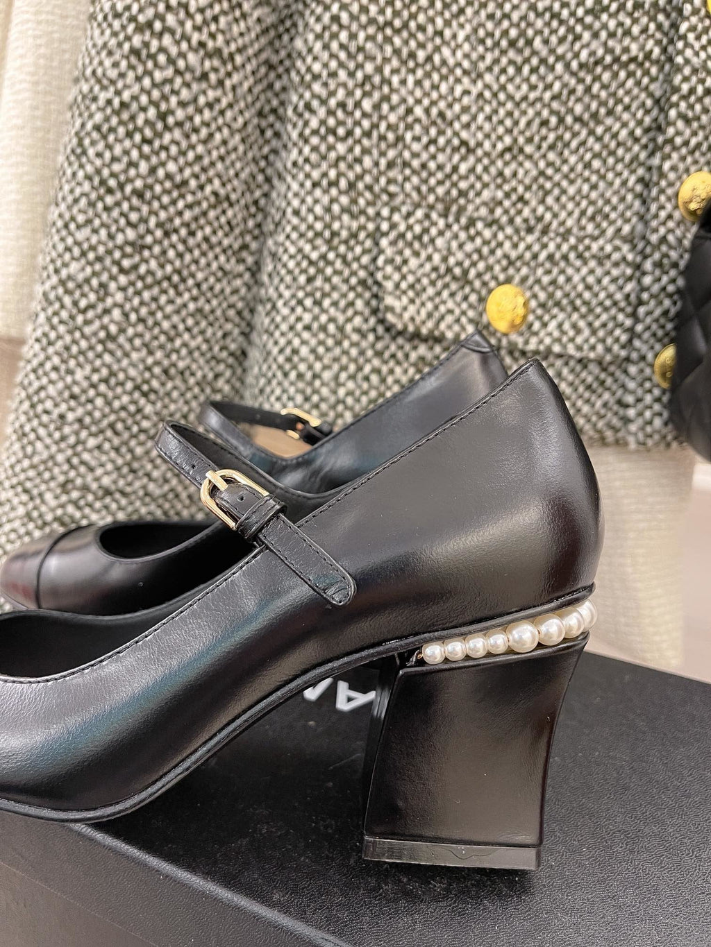 Chanel Open Shoes Black