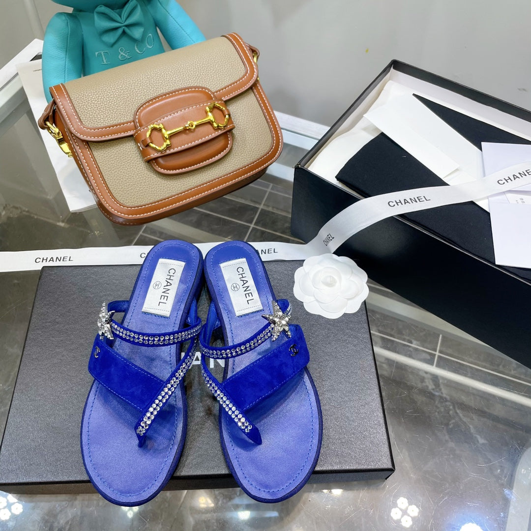 Chanel Sandals Blue