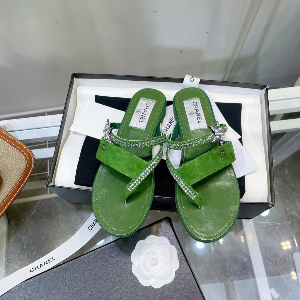 Chanel Sandals Green