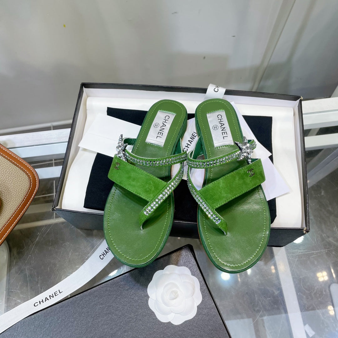 Chanel Sandals Green