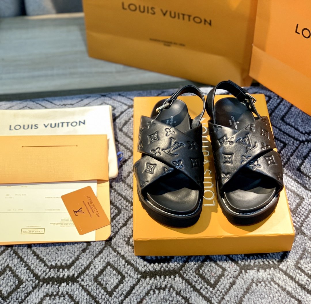 Louis Vuitton Paseo FlatComfort Sandal Black