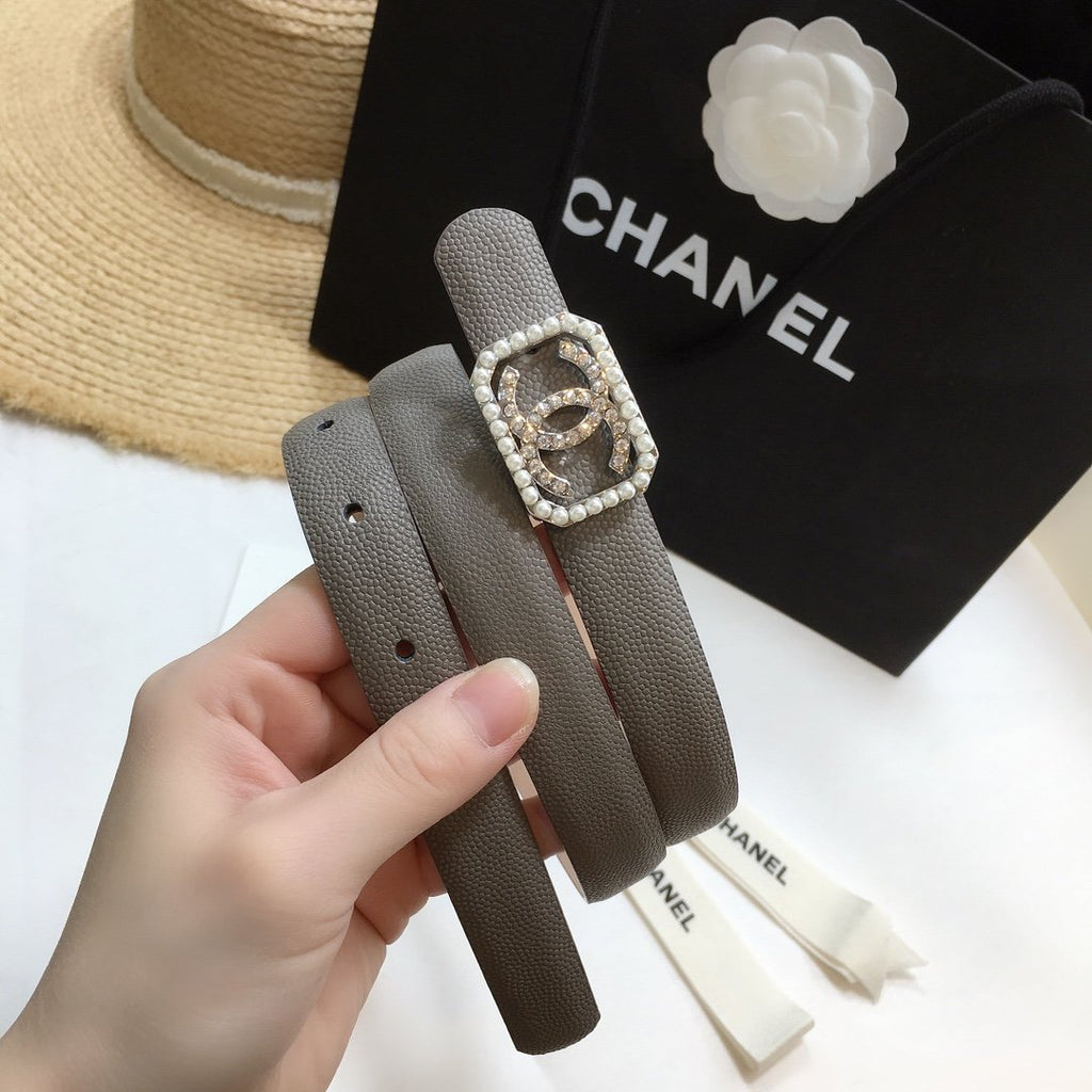 Chanel Belt With Double C Buckle Brown