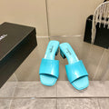 Chanel Mules Jade Light Blue