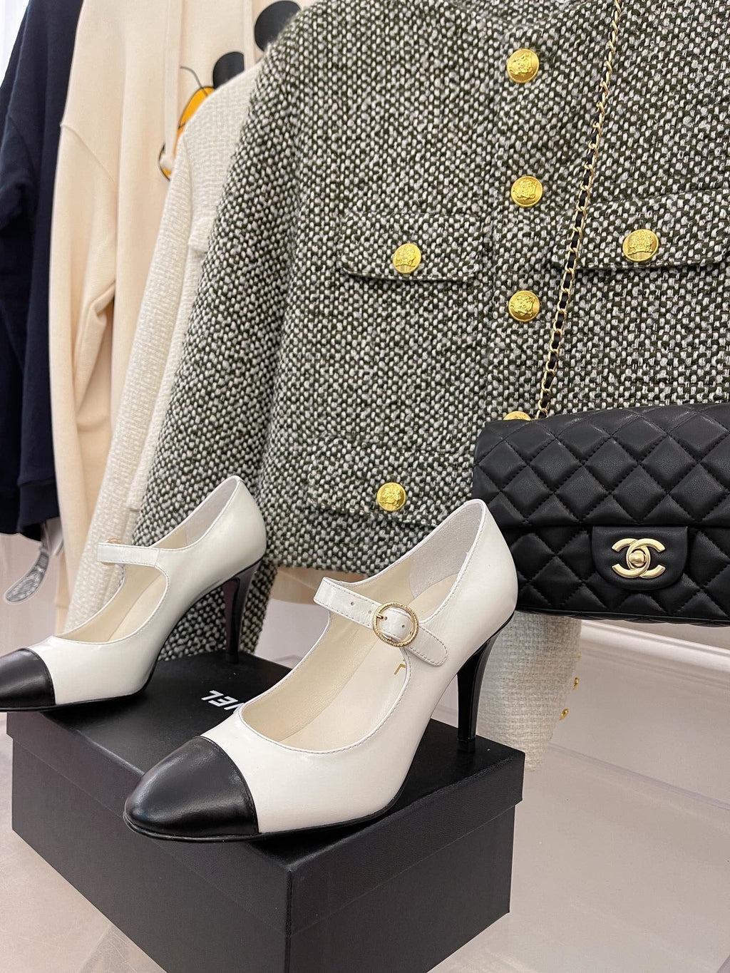 Chanel Open Shoes White