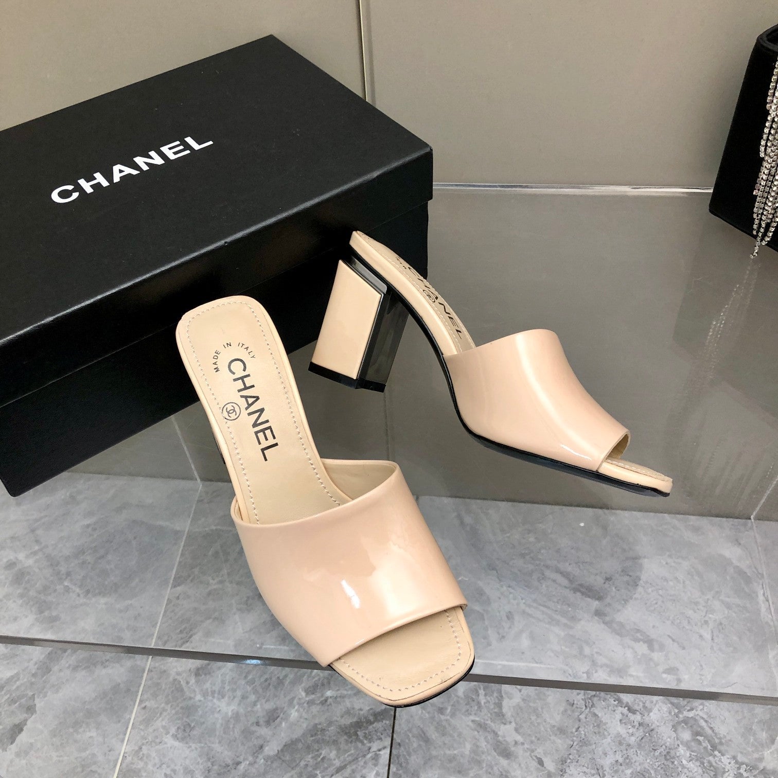 Chanel Mules Beige