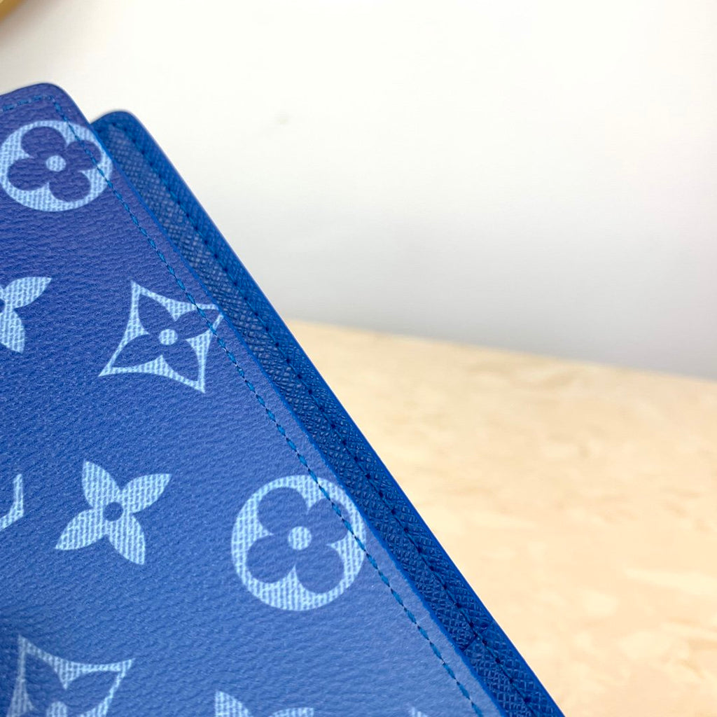 Louis Vuitton Monogram Brazza Wallet 19cm Blue