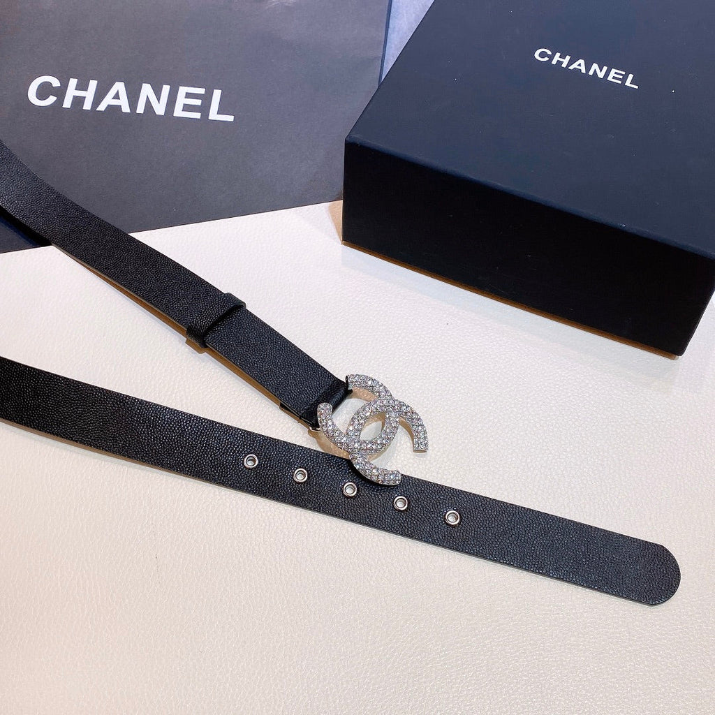 Chanel Belt With Beaded Buckle Black